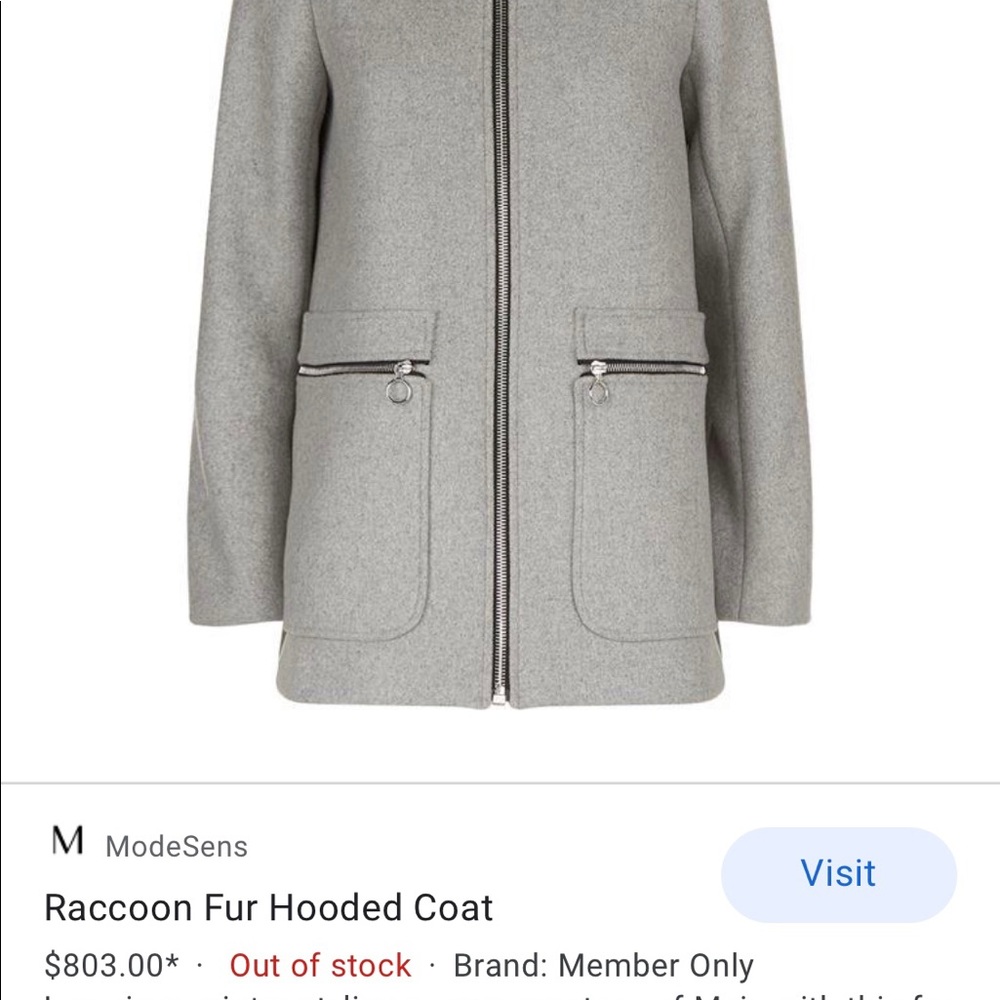 Maje Hooded Coat - BRAND NEW - Picture 3 of 4